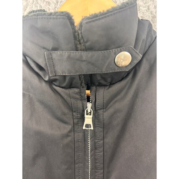 Banana Republic Black Quilted Puffer Vest Women’s Medium Zip Front Fleece Lined - Picture 9 of 9